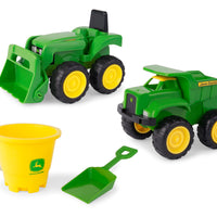 John Deere Dump Truck and Tractor Value Set with Bucket and Spade
