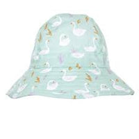Acorn Swans Wide Brim Infant Hat