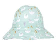 Acorn Swans Wide Brim Infant Hat