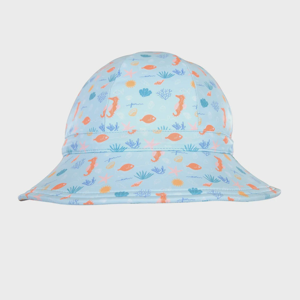 Acorn Tropical Reef Wide Brim Swim Hat