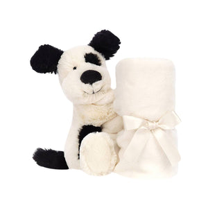 Jellycat Bashful Black and Cream Puppy Soother