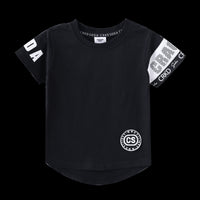 Cracked Soda Cole Detailed Sleeve Tee - Black