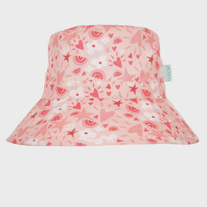 Acorn Love Heart Broad Brim Bucket Hat