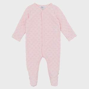 Bebe Minihaha Pink Spot Long Sleeve Romper