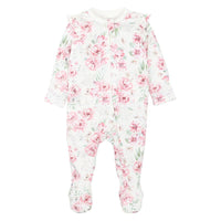 Bebe Evie Print Long Sleeve Zip Onesie