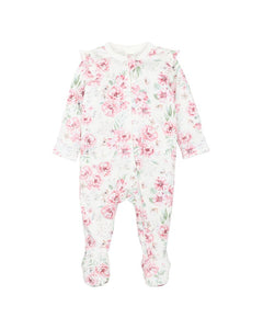 Bebe Evie Print Long Sleeve Zip Onesie