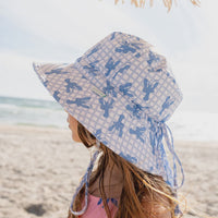 Acorn Blue Lagoon Wide Brim Swim Hat