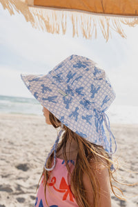 Acorn Blue Lagoon Wide Brim Swim Hat