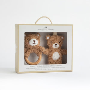 Living Textiles Dummy Chain & Teething Ring Gift Set