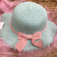 Ivy’s Scalloped Edge Straw Hat With Bow Assorted