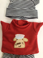Lifelike Doll 3 Piece Outfit - Red, Black & White
