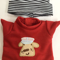 Lifelike Doll 3 Piece Outfit - Red, Black & White