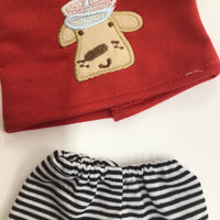 Lifelike Doll 3 Piece Outfit - Red, Black & White