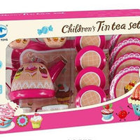 Tin Tea Set Set Cupcake Theme