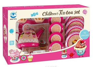 Tin Tea Set Set Cupcake Theme