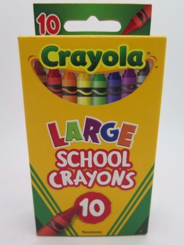 Large School Crayons 10 Pack