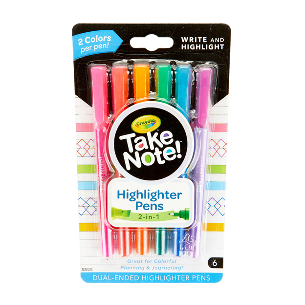 Crayola TAKE NOTE! 2 in 1 Highlighter Pens