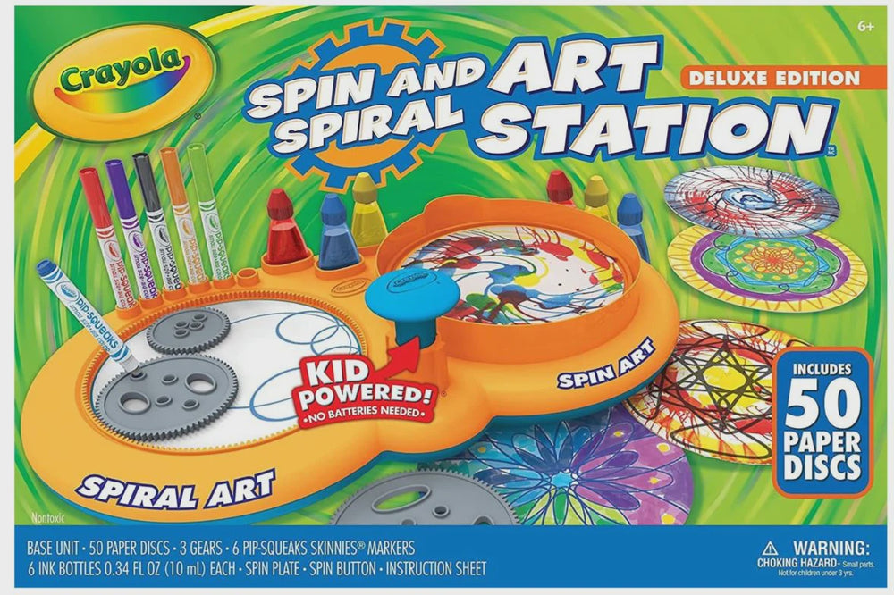 Crayola Spin And Spiral Art Station Deluxe Edition