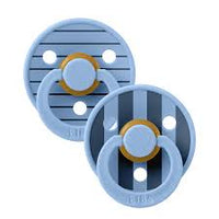 BIBS Studio Collection Colour Round Pacifier Sky Blue Mix 2 Pack