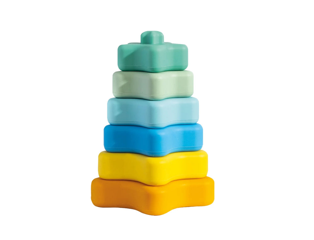 Living Textiles Silicone Stacking Tower Star Sorbet