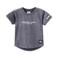 Cracked Soda Arlo Mesh Tee - Grey Wash Size 3-8