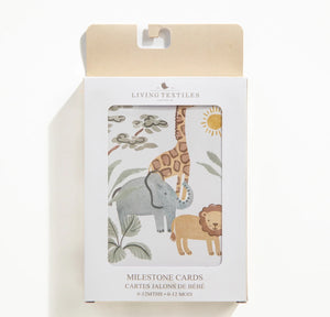 Living Textiles Wild Safari Milestone Cards