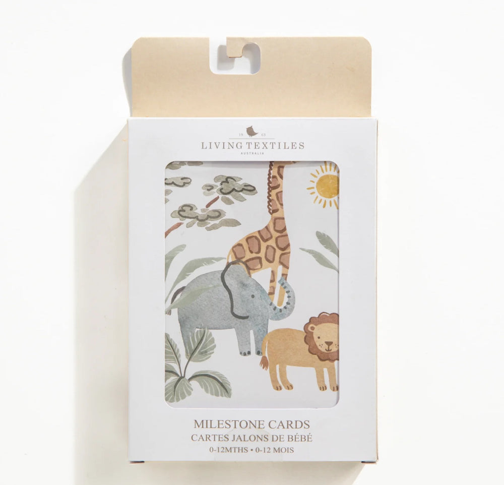 Living Textiles Wild Safari Milestone Cards