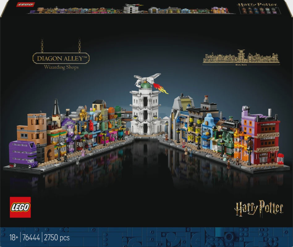 LEGO® Harry Potter™ 76444 display model of the Diagon Alley™ wizarding shops