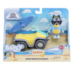 Bluey Vehicle Playset Beach Quad With Bandit