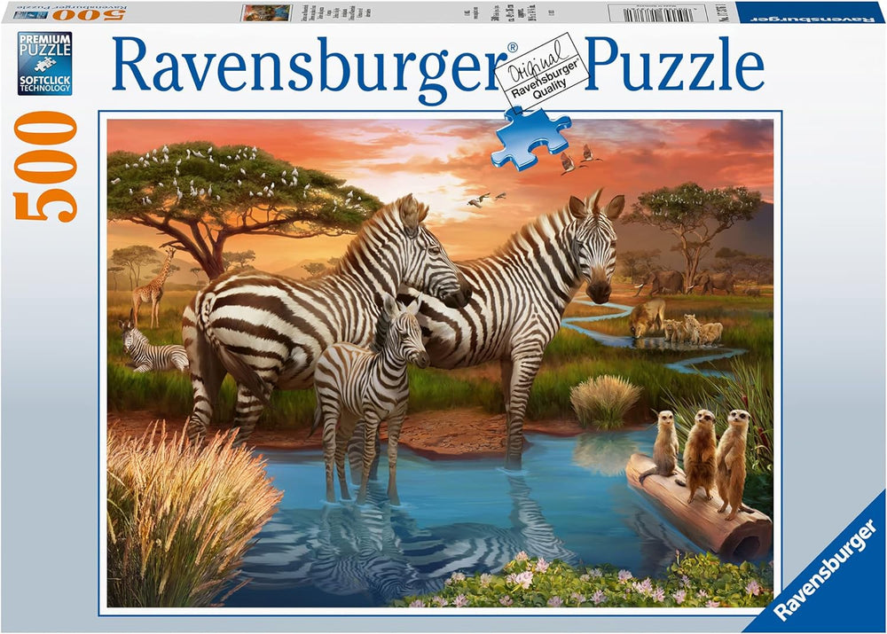 Ravensburger 500 Piece Puzzle At The Watering Hole 173761