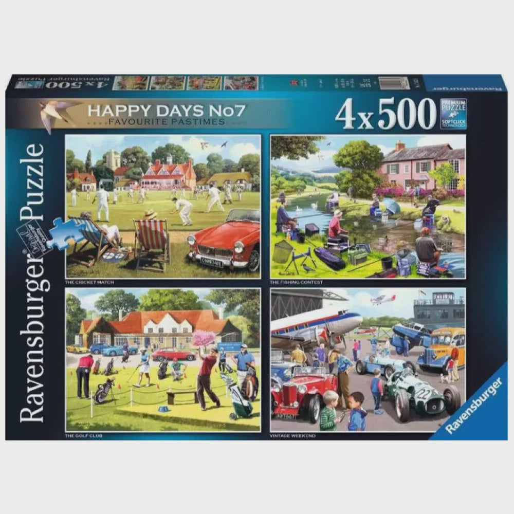 Ravensburger 4 x 500 Happy Days Favourite Pastimes 176335