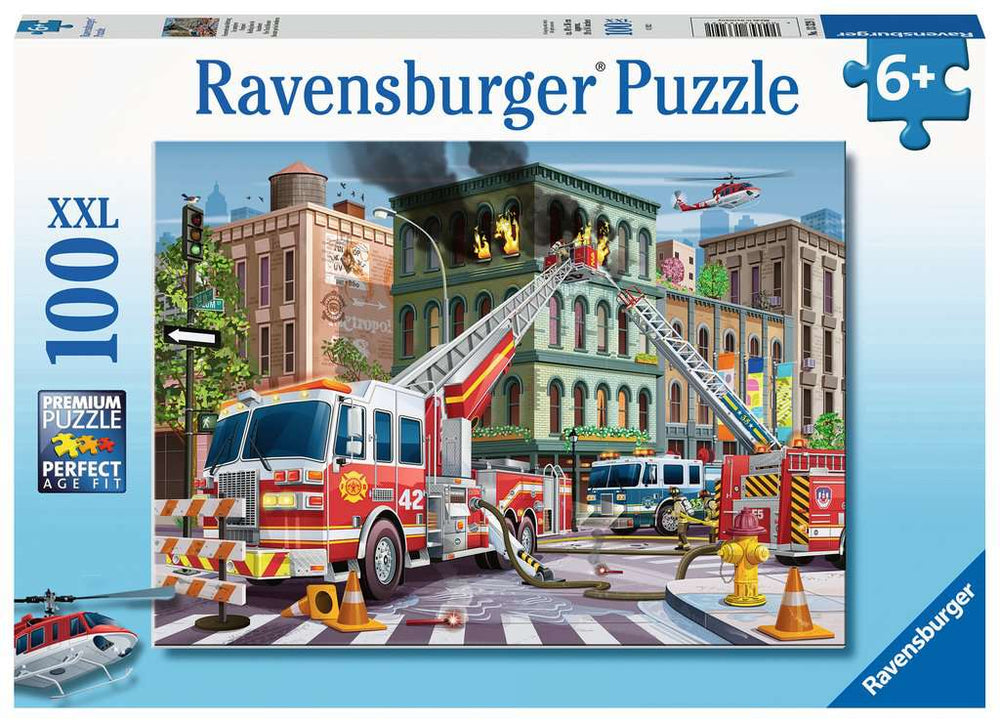 RAVENSBURGER 100 PUZZLE Fire Truck Rescue 133291