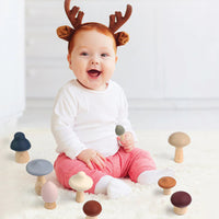 Silicone Mushroom Toy and Teether - Rose