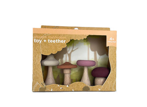 Silicone Mushroom Toy and Teether - Rose