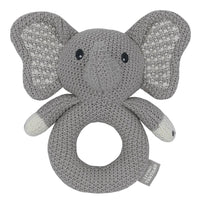 LIVING TEXTILES WHIMSICAL KNITTED RING RATTLE
