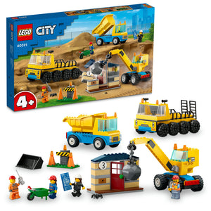 LEGO® CITY 60391 Construction Trucks and Wrecking Ball Crane