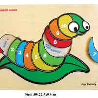 Wooden Puzzle Silk Worm