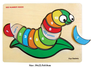 Wooden Puzzle Silk Worm
