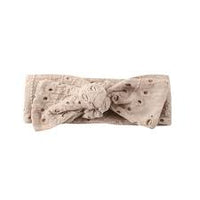 Cracked Soda Holly bow headband beige