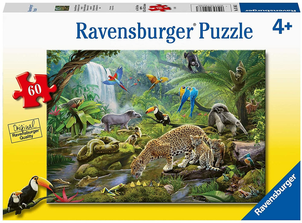 RAVENSBURGER 60 Puzzle Rainforest Animals 051663