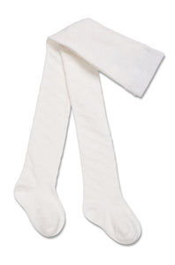 Marquise Diamond footed Knitted Tights Off White