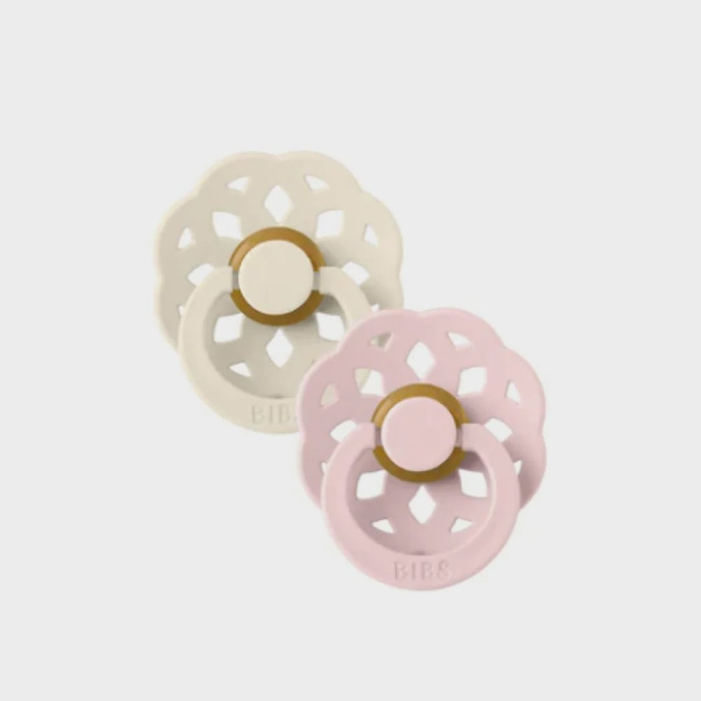BIBS Boheme Pacifier Ivory/Blossom 2 pack