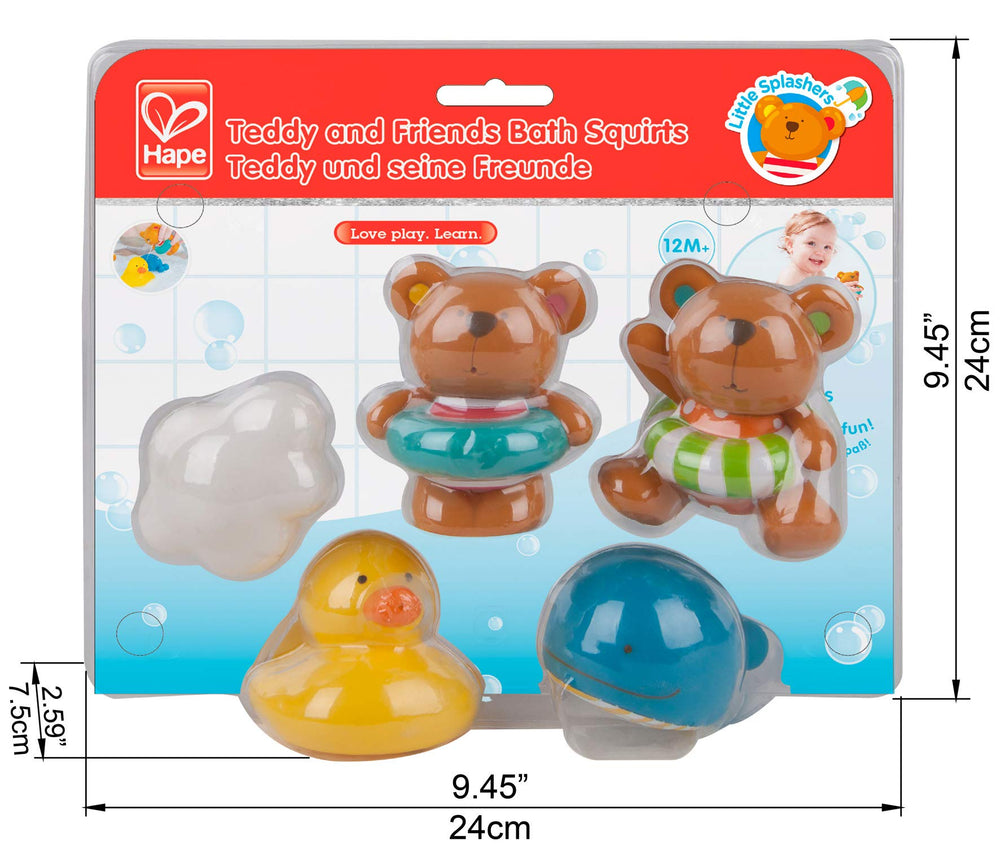 HAPE BATH TEDDY AND FRIENDS BATH SQUIRTS