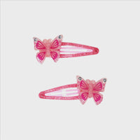 Pink Butterfly Charm Hair Clip HCG191-23
