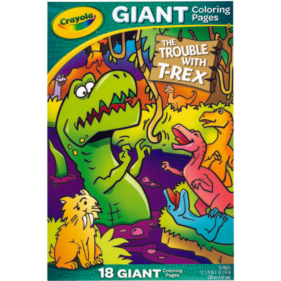 Crayola Giant Colouring Pages: The Trouble with T-Rex
