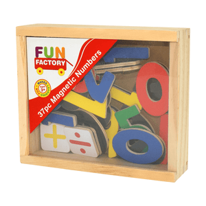 Wooden Magnetic Numbers 37 pce