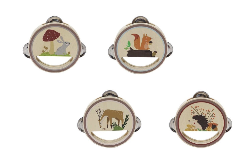 Calm & Breezy Woodland Wooden Tambourine