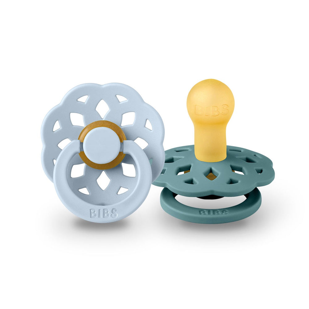 BIBS Boheme Pacifier Baby Blue/Island Sea 2pk