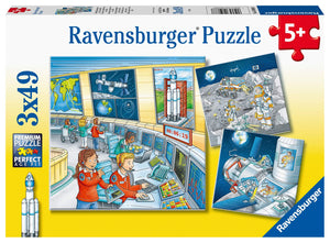 RAVENSBURGER 3x49 Puzzle Space Mission 050888