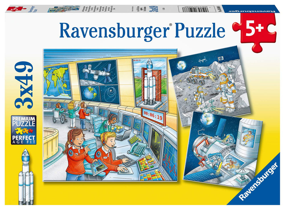 RAVENSBURGER 3x49 Puzzle Space Mission 050888